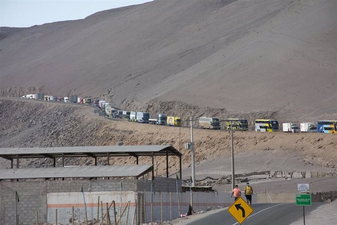 Archivo - Protestas contra la migración en Arica