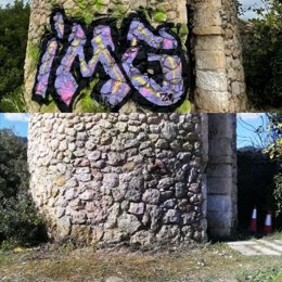 Archivo - La pintada vandálica en el molino de Son Cladera (Sa Pobla).