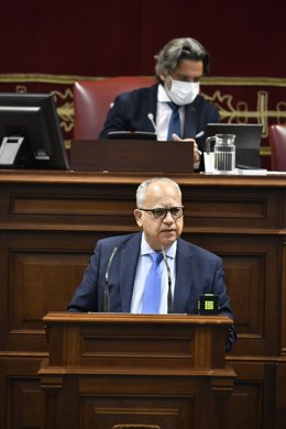 El portavoz de ASG, Casimiro Curbelo, en el 'Debate sobre el Estado de la Nacionalidad'