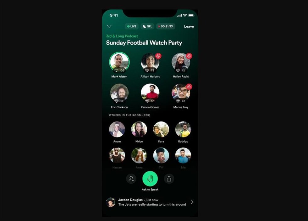 Aplicación de conversaciones en directo Greenroom