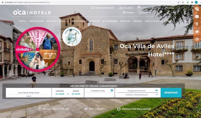 OCA Hotels se alía con Civitatis para ofrecer a sus clientes más experiencias en el destino.