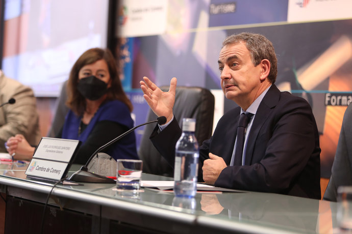 El expresidente del Gobierno, José Luis Rodríguez Zapatero, interviene en una jornada sobre fondos europeos y turismo en Palma 