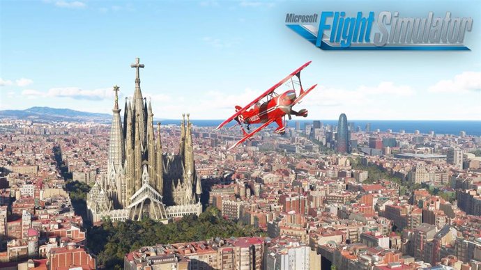 La Sagrada Familia en Microsoft Flight Simulator.