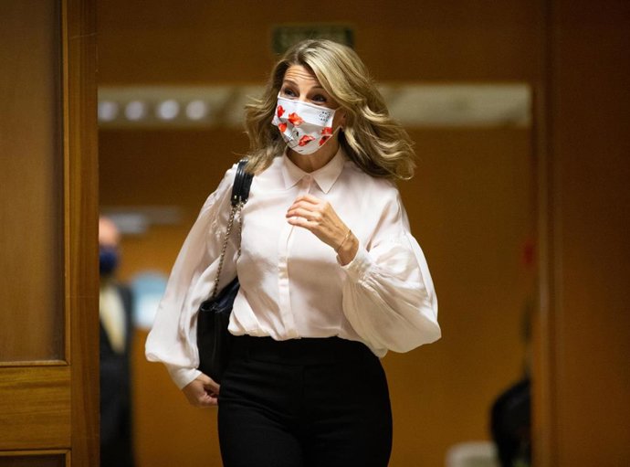 Imagen de recurso de la vicepresidenta segunda y ministra de Trabajo y Economía Social, Yolanda Díaz, , a 21 de marzo de 2022, en Madrid (España). 