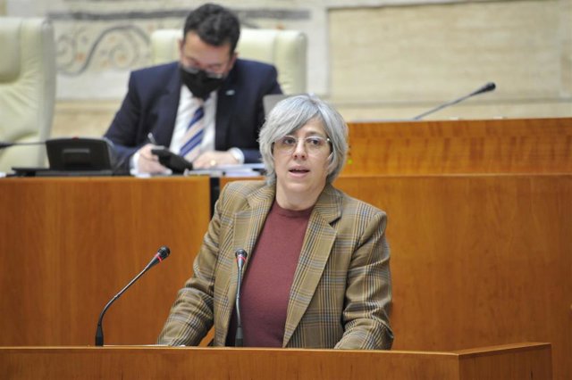 La consejera de Movilidad, Transporte y Vivienda, Leire Iglesias, en la Asamblea.