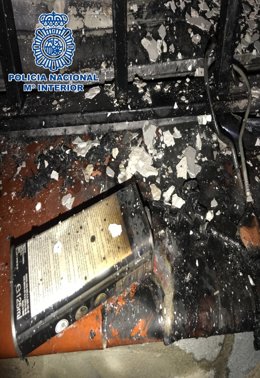 Incendio en la habitación de un hostal provocada por un huésped