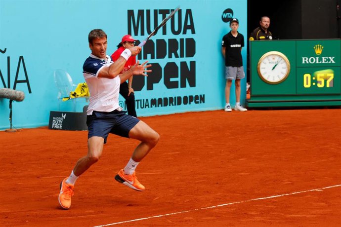 Archivo - Tommy Robredo durante un partido en el Mutua Madrid Open