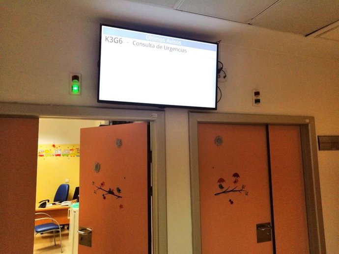 Turnómetro instalado en el hospital.