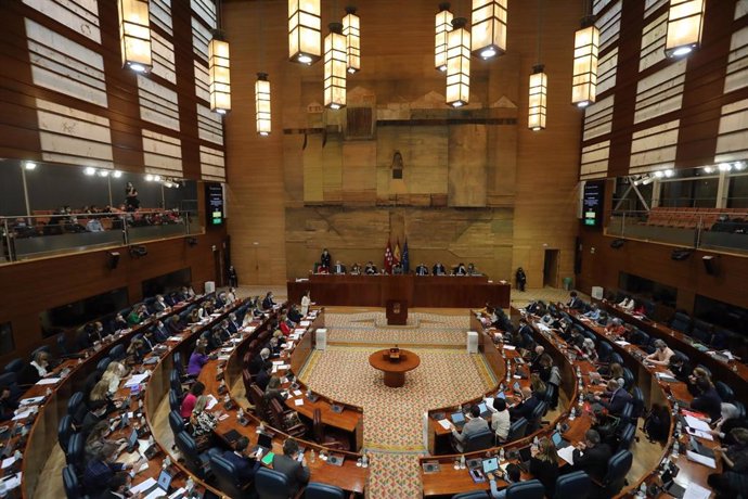 Sesión plenaria en la Asamblea de Madrid.