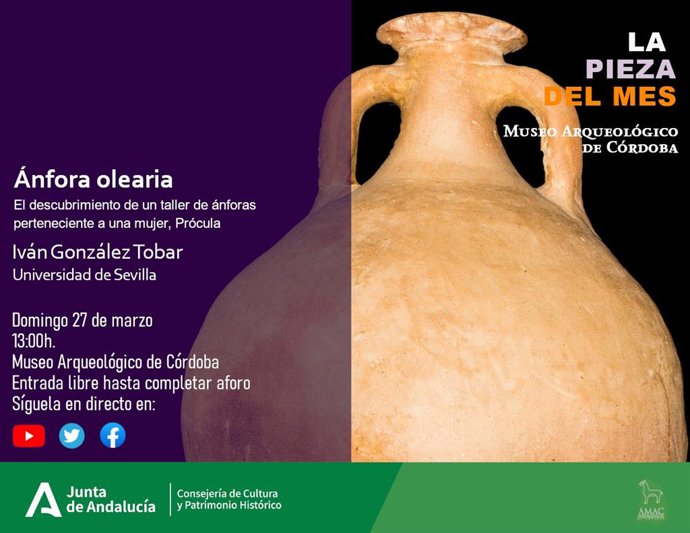 Imagen promocional de la 'Pieza del mes' en el Museo Arqueológico de Córdoba.