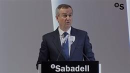 El consejero delegado de Banco Sabadell, César González-Bueno, este jueves en Alicante