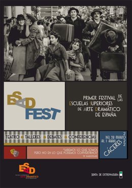 Cartel del I FestESAD que se organiza en Cáceres