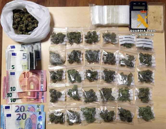 Droga incautada al detenido