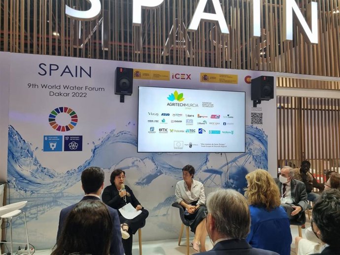 Estand de la Región de Murcia en el IX Foro Mundial del Agua que se celebra en Senegal.