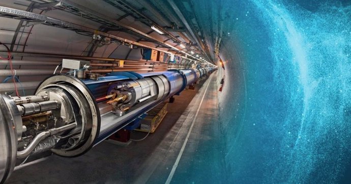 Archivo - Recreación del interior del túnel del LHC, donde se produjeron las colisiones que han dado lugar a estos resultados.