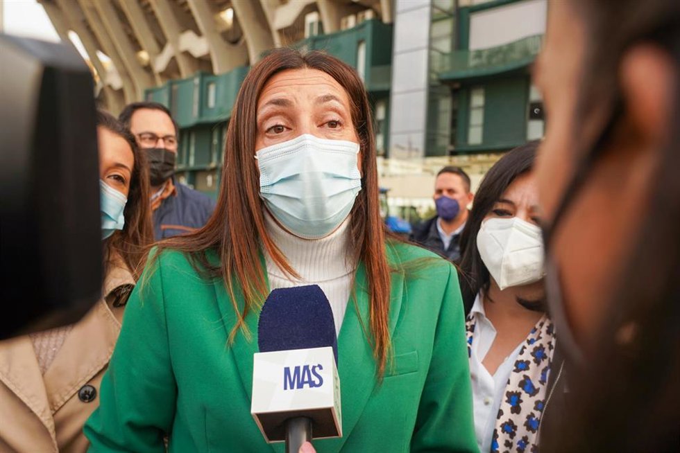 La secretaria general del PP-A, Loles López, en la manifestación de agricultores en una imagen de archivo.