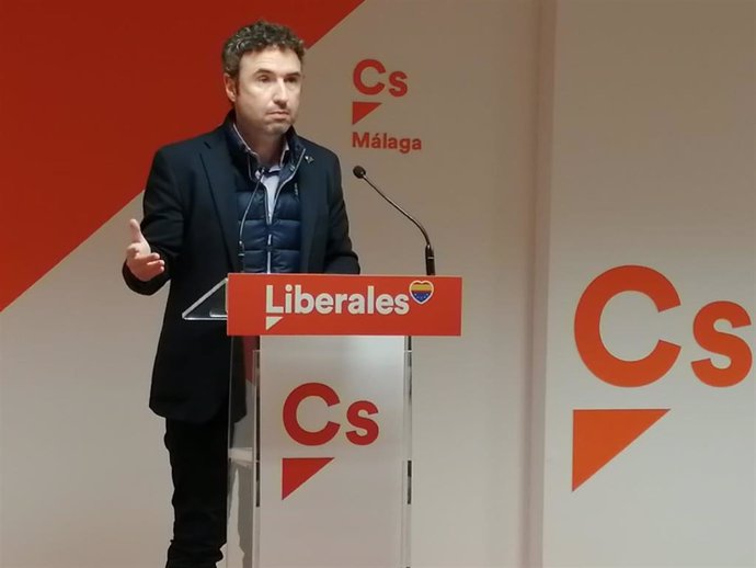 Guillermo Díaz, secretario de Comunicación de Cs en Andalucía y diputado por Málaga, en rueda de prensa