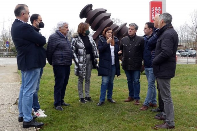 La presidenta del PP de Cantabria, María José Sáenz de Buruaga, en Reinosa