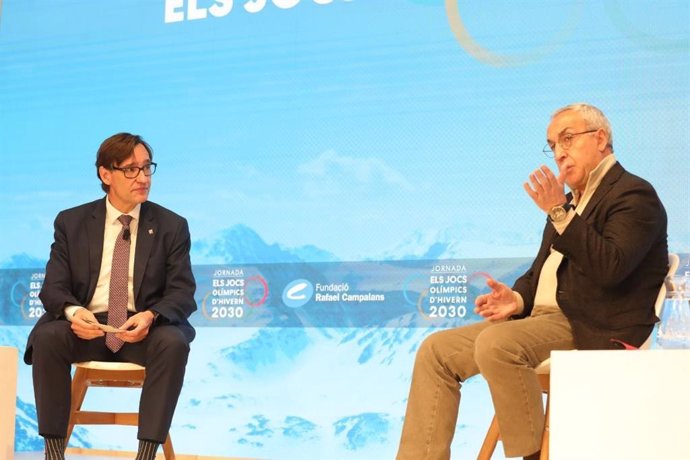 El presidente del Comité Olímpico Español (COE), Alejandro Blanco, en unas jornadas de debate de la Fundación Rafael Campalans.