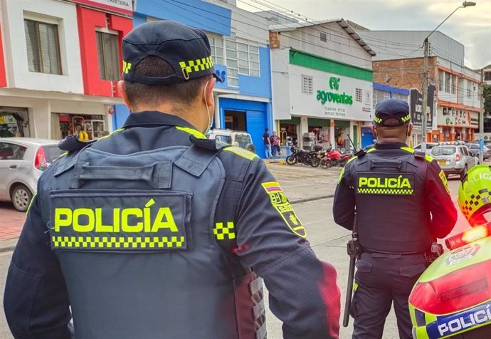 Archivo - Agentes de la Policía de Colombia.