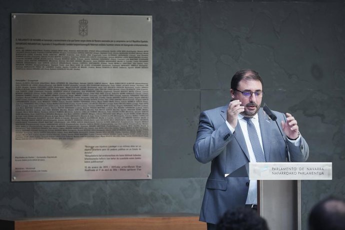 Archivo - El Presidente del Parlamento, Unai Hualde.