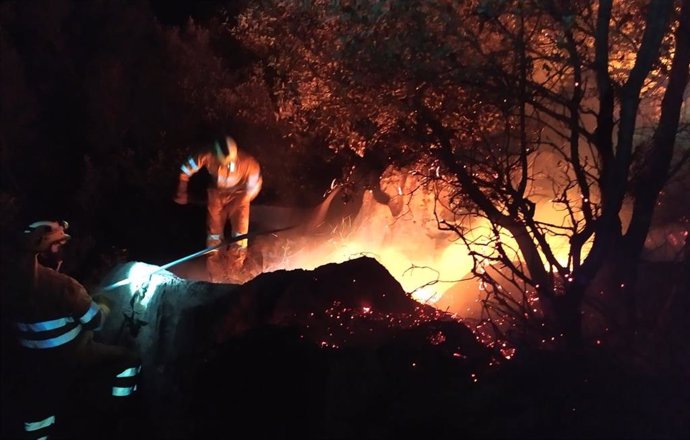 Incendio forestal registrado estos días en Cantabria