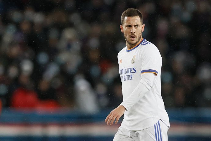 Archivo - 15 February 2022, France, Paris: Real Madrid's Eden Hazard pictured during the UEFA Champions League round of 16 first leg soccer match between Paris Saint-Germain and Real Madrid at Parc des Princes stadium. Photo: Bruno Fahy/BELGA/dpa