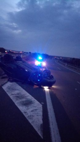 Una persona herida en un accidente de tráfico en la A-12 a la altura del camping de Bañares