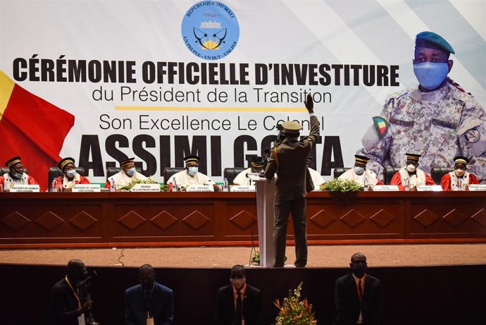 Archivo - El coronel Assimi Goita, presidente 'de facto' de Malí tras el golpe de Estado