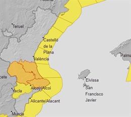Avisos meteorológicos por precipitaciones y fenómenos costeros en la Comunitat Valenciana
