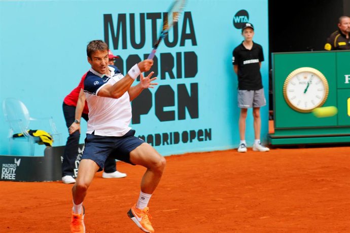 Archivo - Tommy Robredo durante un partido del Mutua Madrid Open