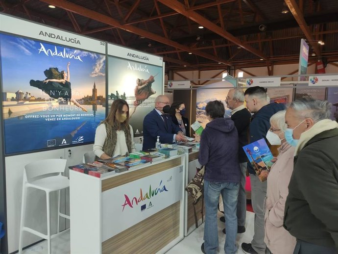 Expositor de 'Costa de Almería' en Bruselas (Bélgica)