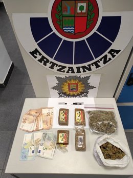 Drogas incautadas por la Ertzaintza