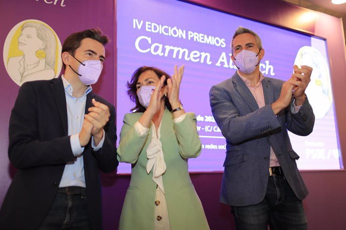 La exvicepresidenta del Gobierno y presidenta de la comisión de Igualdad del Congreso, Carmen Calvo, en los IV Premios Carmen Alborch.