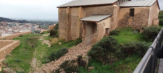 Daños en el patrimonio de Lorca por las lluvias caídas estos días