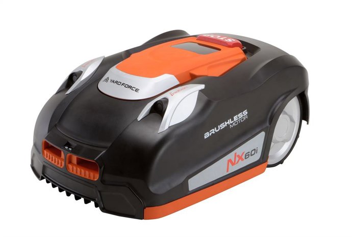 Yard Force NX60i robotic lawnmower up to 600 sqm - Self-propelled robotic lawnmower with Wi-Fi connection, app control, iRadar ultrasonic sensor, edge trimming function, LCD control panel with numeric keypad. Brand: Yard Force