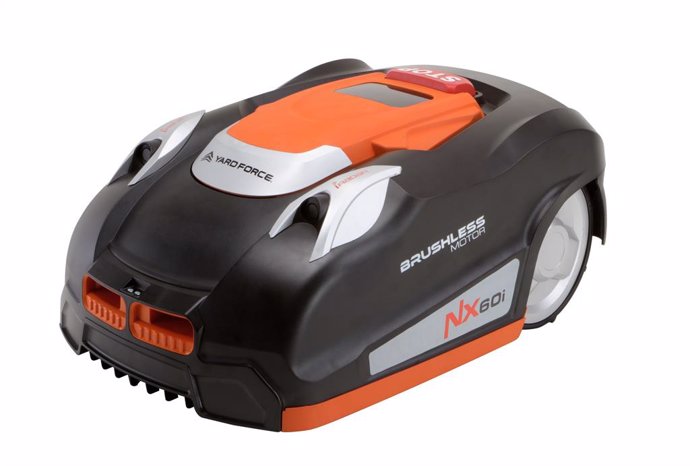 Yard Force NX60i robotic lawnmower up to 600 sqm - Self-propelled robotic lawnmower with Wi-Fi connection, app control, iRadar ultrasonic sensor, edge trimming function, LCD control panel with numeric keypad. Brand: Yard Force