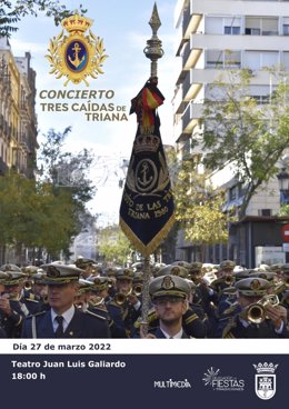Cartel del concierto de Tres Caídas de Triana en San Roque.