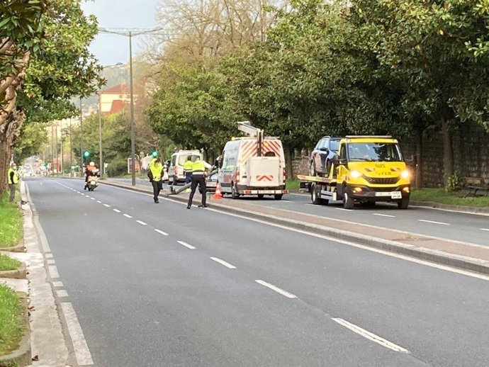 Accidente de tráfico en San Sebastián