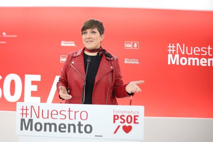 La portavoz del PSOE de Extremadura, Soraya Vega, en una imagen de archivo