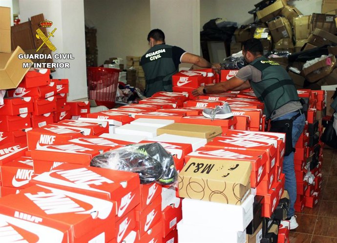 Parte del material intervenido