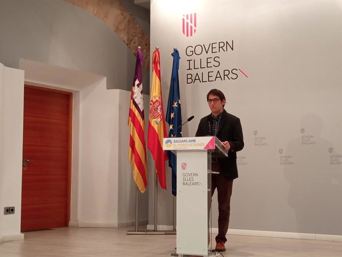 El portavoz del Govern, Iago Negueruela, en rueda de prensa.