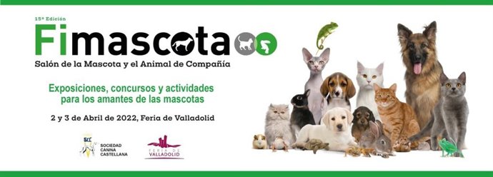 Imagen del cartel promocional de Fimascota, programada por Feria de Valladolid para los días 2 y 3 de abril
