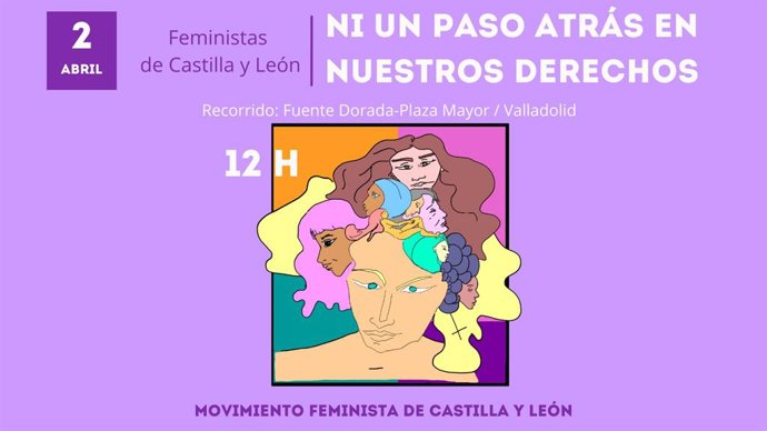 Cartel de la manifestación feminista el próximo 2 de abril.
