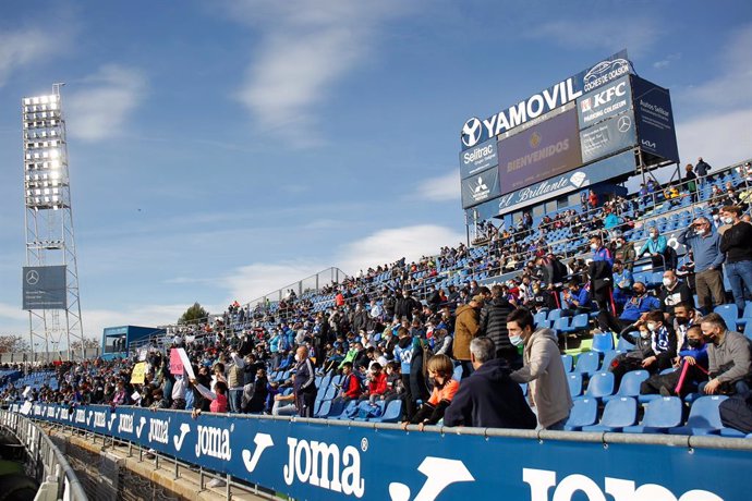 Archivo - First match with seventy-five percent of the public in the stands during the Spanish League, La Liga Santander, football match played between Getafe CF and Real Madrid at Coliseum Alfonso Perez stadium on January 02, 2022, in Getafe, Madrid, S