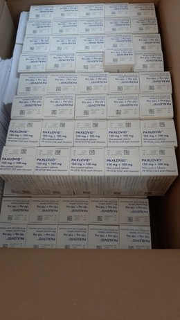Dosis de Paxlovid, antiviral de Pfizer.