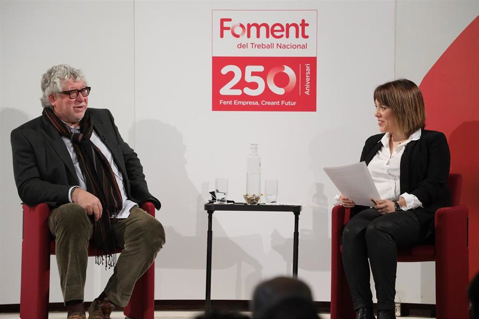 El vicepresidente ejecutivo del AMB, Antonio Balmón, en el ciclo de conferencias 'Fer Metrópoli', impulsado por RethinkBCN.