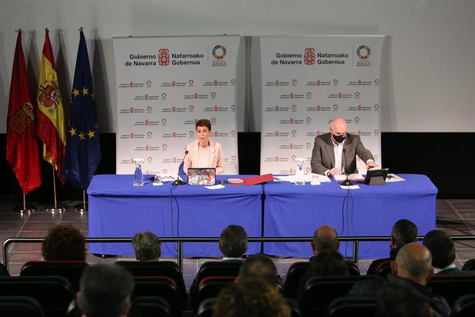 La presidenta Chivite y el vicepresidente Aierdi.