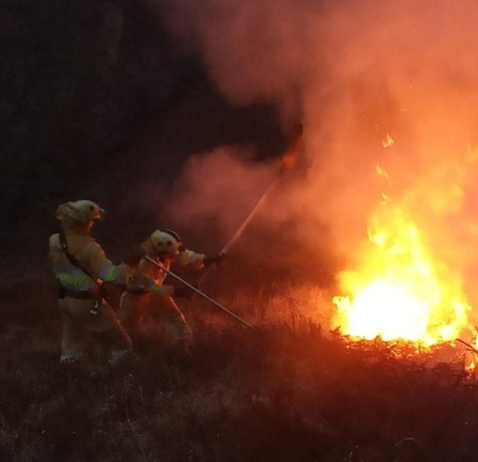Incendio provocado el lunes en Cabuérniga