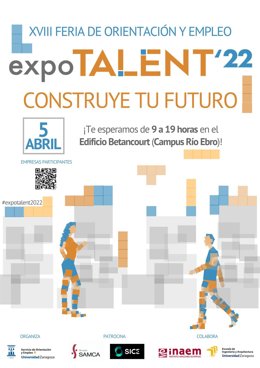 Cartel de ExpoTalent 2022, la Feria de Empleo de la Universidad de Zaragoza